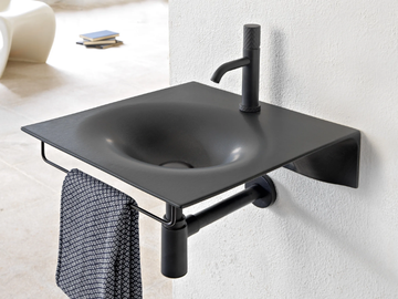 VEIL - Wall-mounted ceramic washbasin with towel rail by Scarabeo Ceramiche - view 3